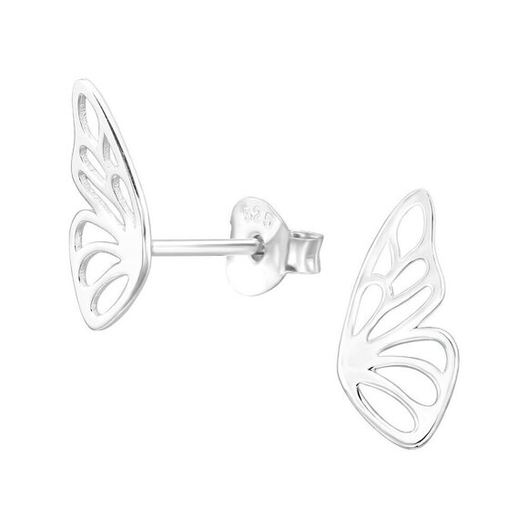 Sterling Silver Novelty Butterfly Studs - Picture 1 of 7